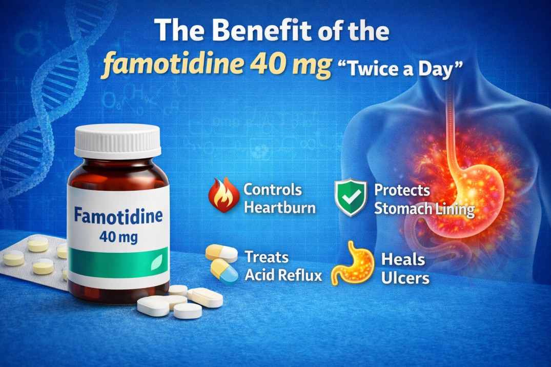 famotidine 40 mg twice a day